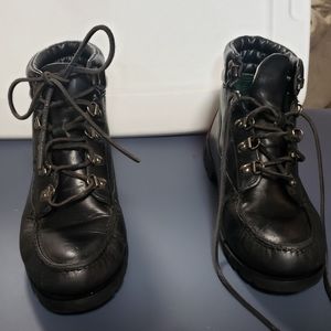 H H Boots Women's Black 8.5W Gore Tex Hiking Congo Ankle Chukka Moc Toe